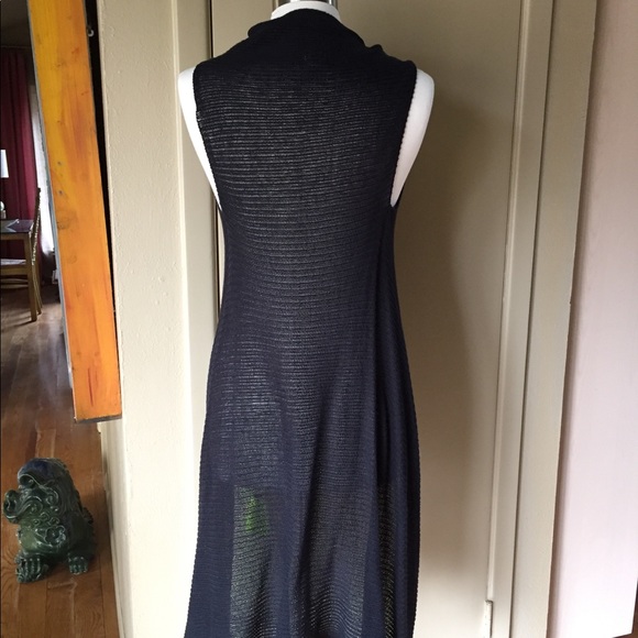 Knit Vest Wrap with Metal Pin - Picture 4 of 7